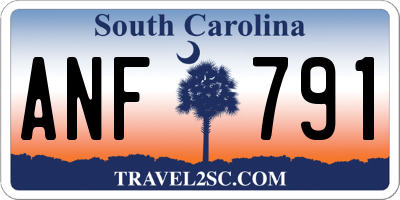 SC license plate ANF791