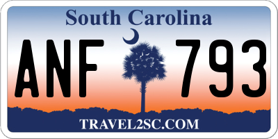 SC license plate ANF793