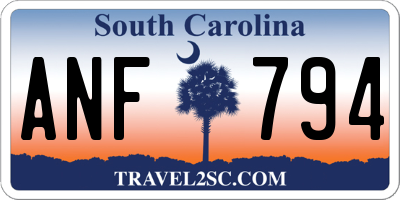 SC license plate ANF794