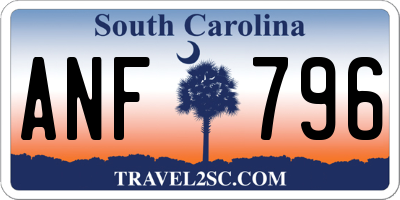 SC license plate ANF796