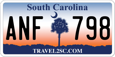 SC license plate ANF798
