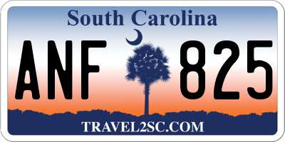 SC license plate ANF825