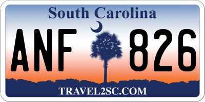 SC license plate ANF826
