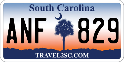 SC license plate ANF829
