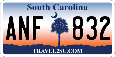 SC license plate ANF832