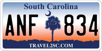 SC license plate ANF834