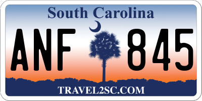 SC license plate ANF845