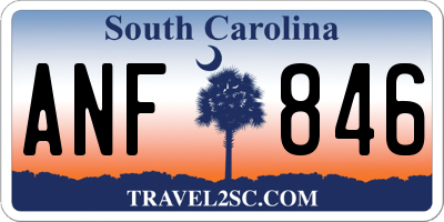 SC license plate ANF846