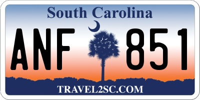 SC license plate ANF851