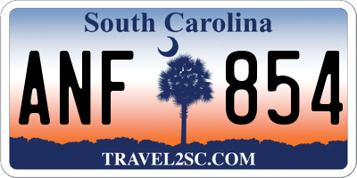 SC license plate ANF854