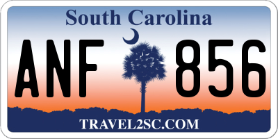 SC license plate ANF856