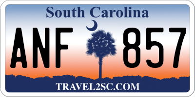 SC license plate ANF857