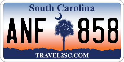 SC license plate ANF858