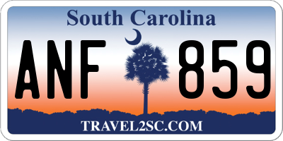 SC license plate ANF859