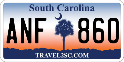 SC license plate ANF860