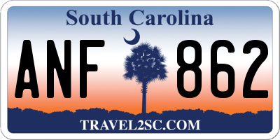 SC license plate ANF862