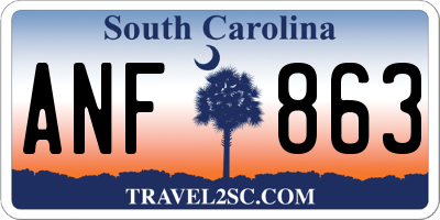 SC license plate ANF863