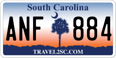 SC license plate ANF884