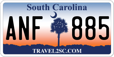 SC license plate ANF885