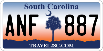 SC license plate ANF887