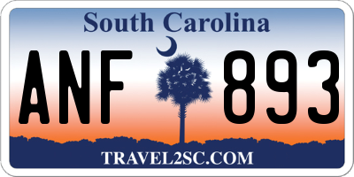 SC license plate ANF893