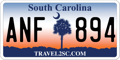 SC license plate ANF894