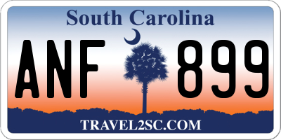 SC license plate ANF899