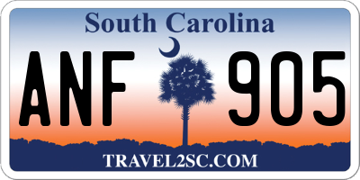 SC license plate ANF905