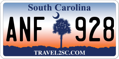SC license plate ANF928
