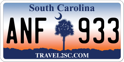 SC license plate ANF933