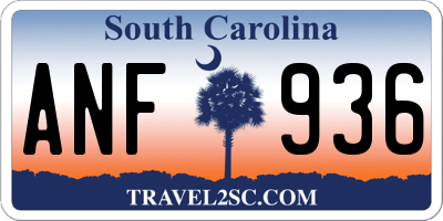 SC license plate ANF936