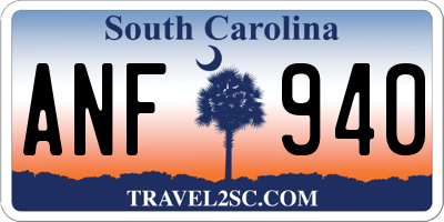 SC license plate ANF940