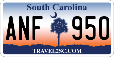 SC license plate ANF950