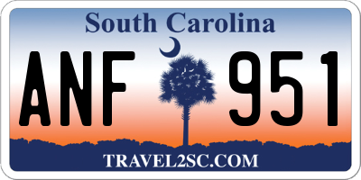 SC license plate ANF951