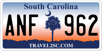 SC license plate ANF962