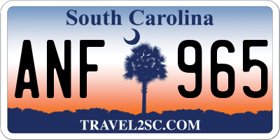 SC license plate ANF965