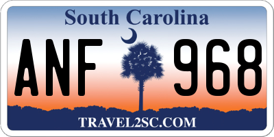 SC license plate ANF968