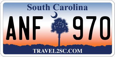 SC license plate ANF970