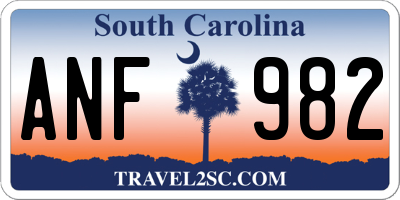 SC license plate ANF982