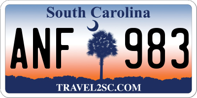 SC license plate ANF983
