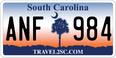 SC license plate ANF984
