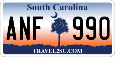 SC license plate ANF990
