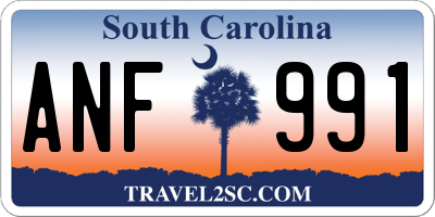 SC license plate ANF991