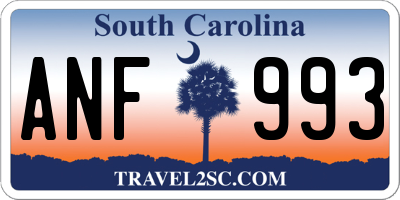 SC license plate ANF993