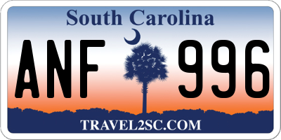 SC license plate ANF996