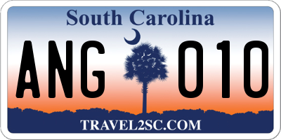 SC license plate ANG010