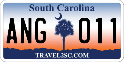 SC license plate ANG011