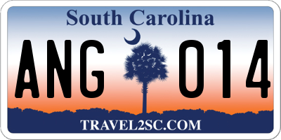 SC license plate ANG014