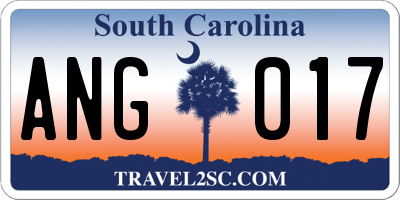 SC license plate ANG017