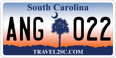 SC license plate ANG022